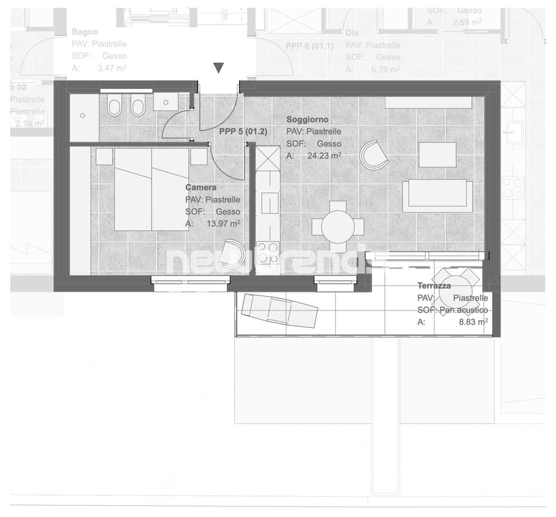 Tesserete: neue 2,5-Zimmer-Wohnung in exklusivem Kontext mit 8 Einheiten (11)