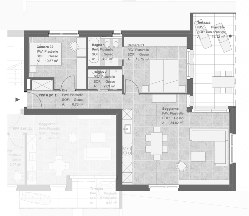 Tesserete, 3.5 rooms of new construction in a context of only 8 residential units. (9)