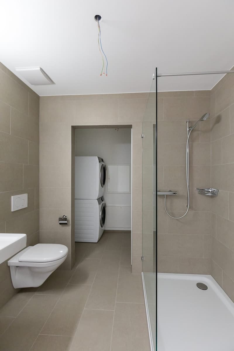 Badezimmer mit Waschturm