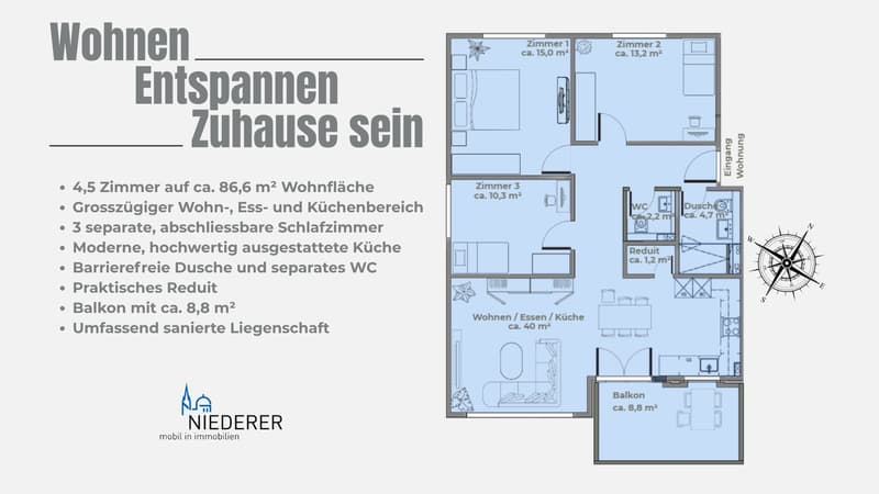 Erstbezug nach Totalsanierung  moderne 4,5-Zimmer-Wohnung in Oberburg (2)