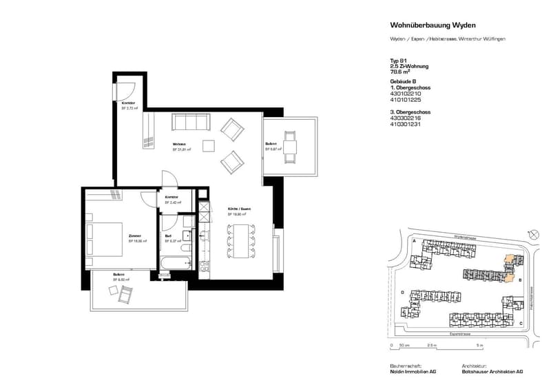 Grosszügige 2.5 Zimmer-Wohnung mit zwei Balkonen, Wohnerlebnis im Grünen, gut vernetzt (7)
