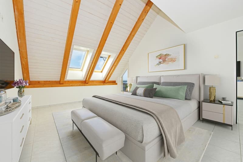 Attractive 2.5-room attic apartment with fantastic views of the mountains (10)