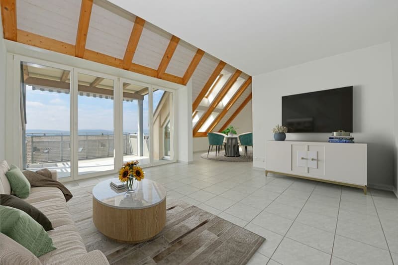Attractive 2.5-room attic apartment with fantastic views of the mountains (6)