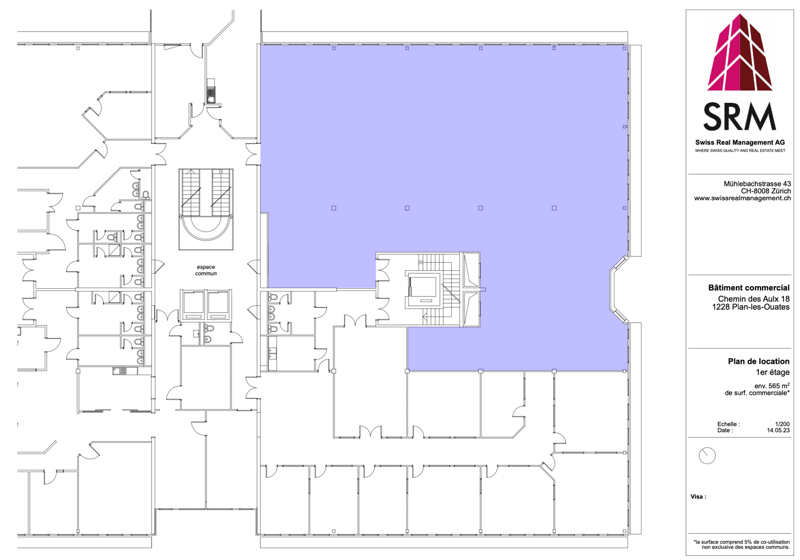 Prächtige Räumlichkeiten von ca. 565m2 im 1. Stock des CTN 18 (1)