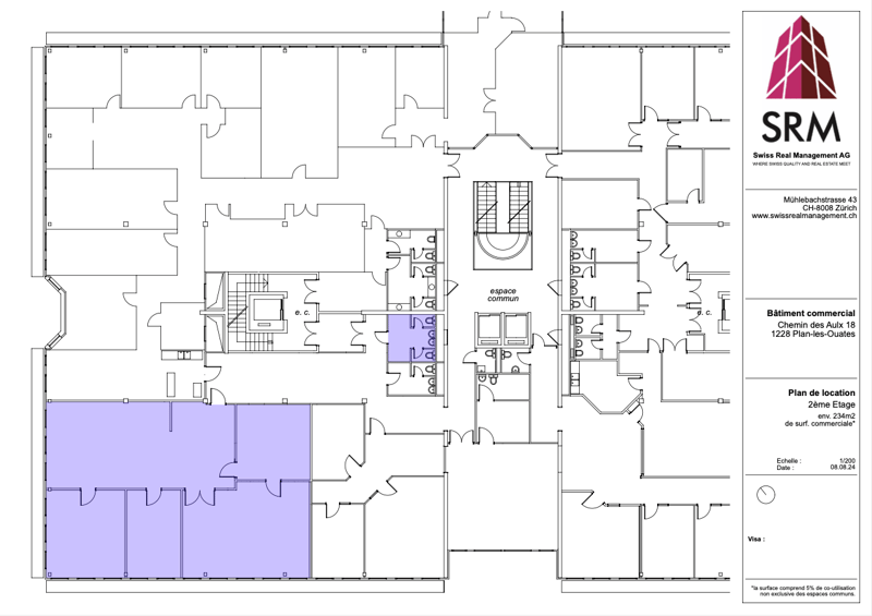 234m2 di laboratorio al 1° piano del CTN 18 a Plan-les-Ouates. Completamente rinnovato (1)