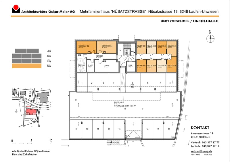 Untergeschoss / Tiefgarage