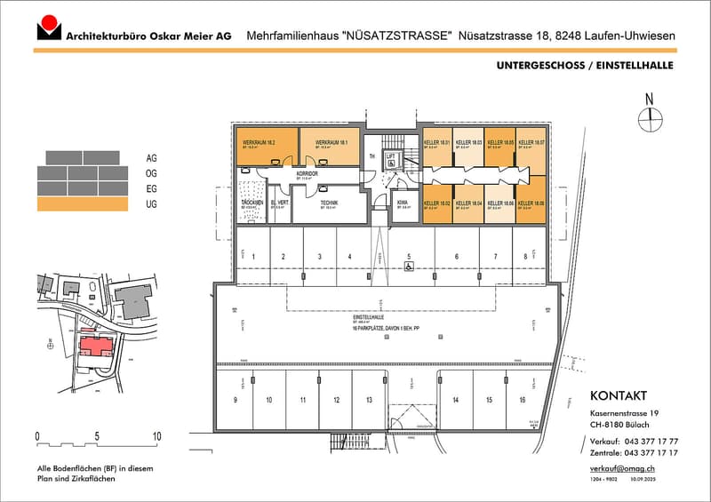 Untergeschoss / Tiefgarage