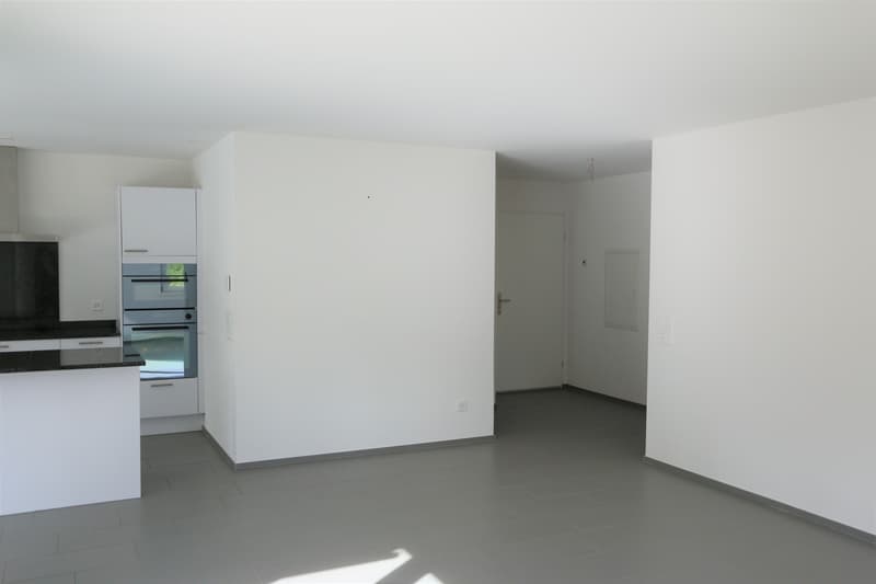 Wohnzimmer Sicht auf Eingang