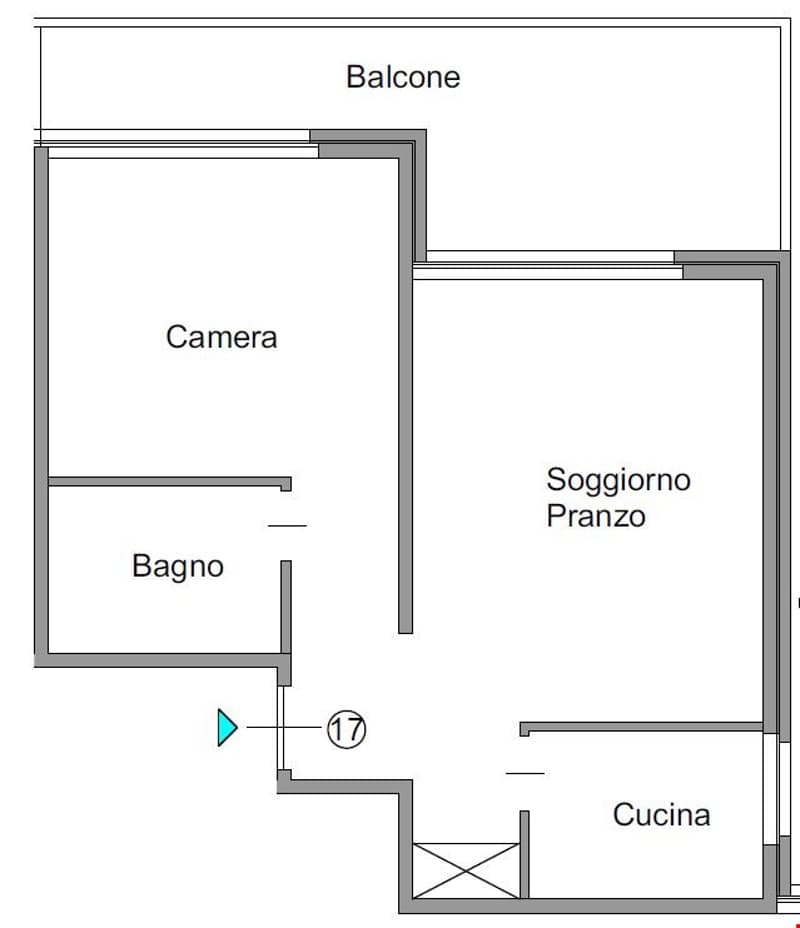 Bilocale ad angolo con due balconi al 2° piano (9)