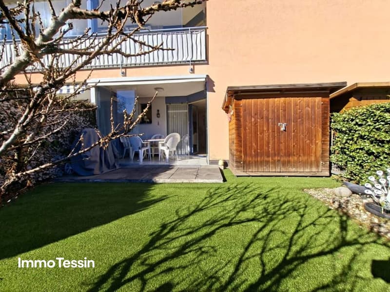 Wohnen zwischen See und Stadtzentrum Wohnung mit privatem Garten in Locarno 4
