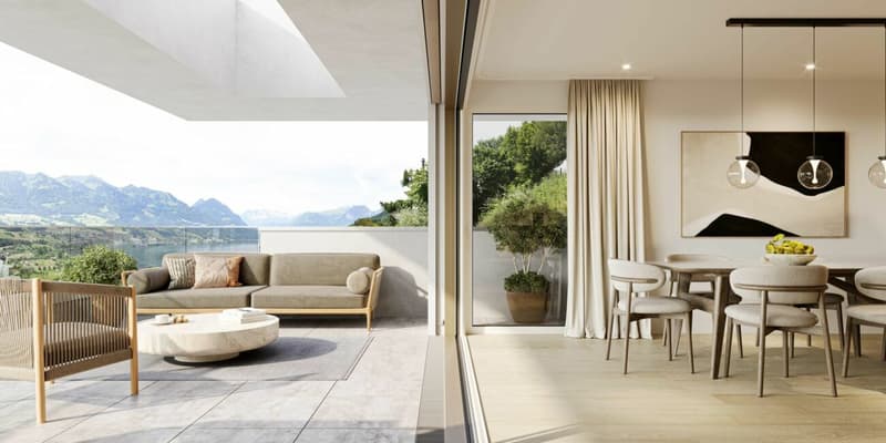 Newly built terrace apartments with lake and mountain views (4)