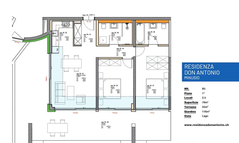 Minusio - 3.5 con giardino e vista lago (7)