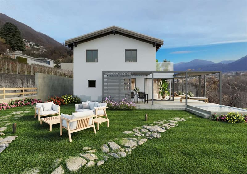 Gordola - Single-family house in raw state with splendid lake view (5)