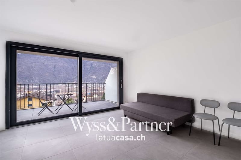 Bellinzona, 1,5 pièces semi-meublés dans un quartier panoramique (3)