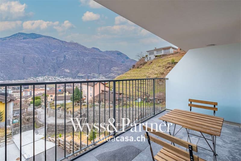 Bellinzona, 1,5 pièces semi-meublés dans un quartier panoramique (2)