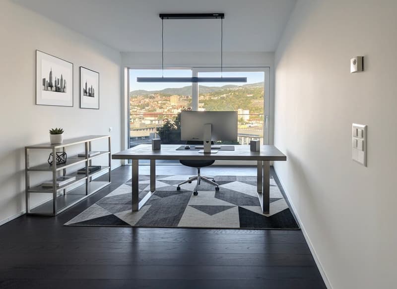 Elegante attico con grandissima terrazza coperta (17)