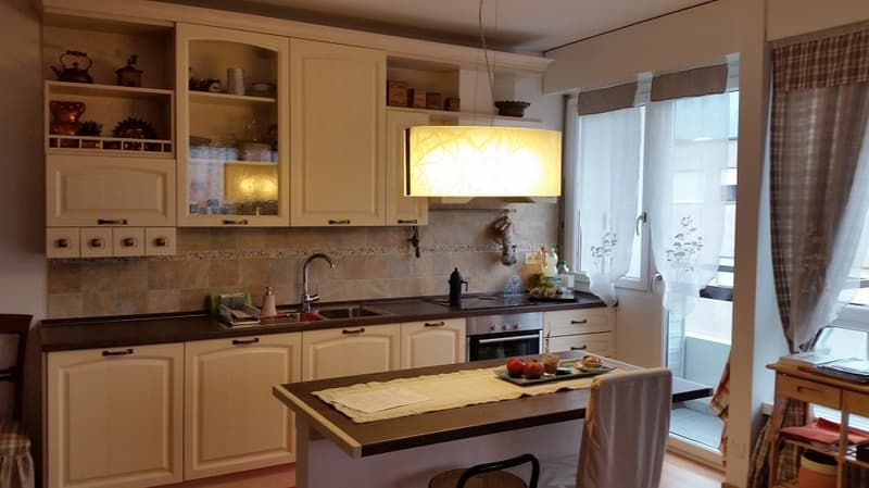 Centre de Lugano, Appartement au dernier étage à louer 2,5, Terrasse, Balcon, Place de parking couverte. (10)