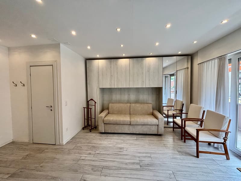 Möbliertes Studio-Apartment mit Aussicht im Herzen von Agno/ Monolocale ammobiliato con vista aperta (6)