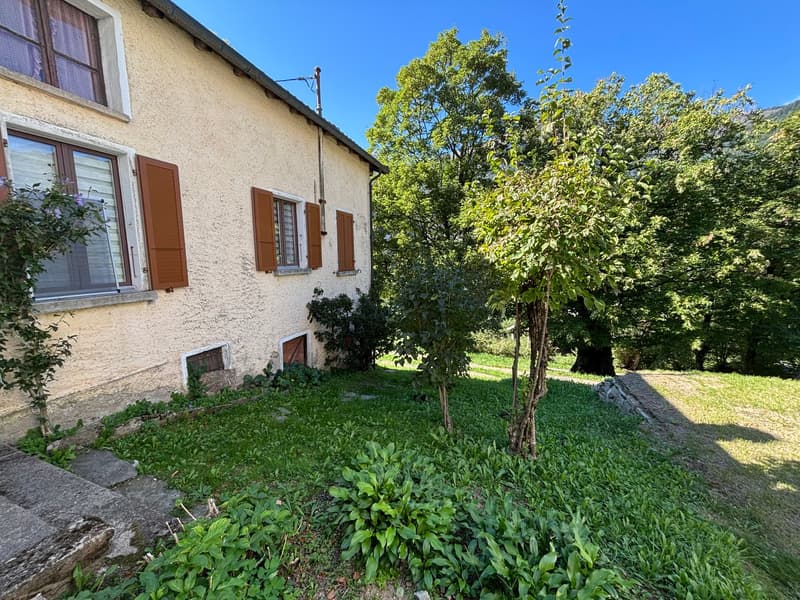 Casa storica con giardino + stalla da ristrutturare + garage a Breno (1)