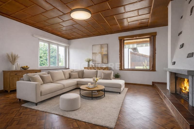 Per gli amanti delle proprietà di carattere – Villa di charme con ampio giardino a Manno (4)