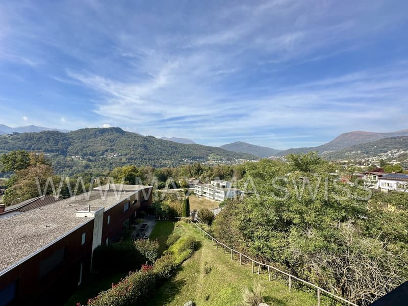 mountain landscape, grassy area, fence, trees, house on hill