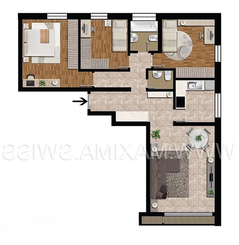 BIASCA: BRIGHT 4.5-ROOM APARTMENT WITH GARDEN (8)