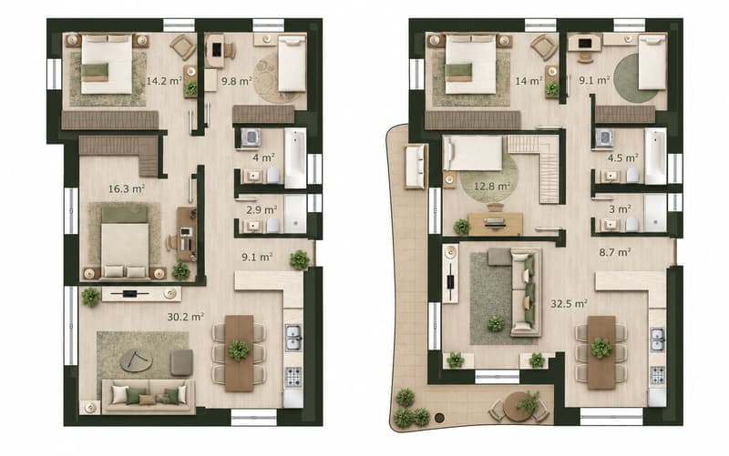 LUGANO-CADRO: NUOVA RESIDENZA LIAM: 4.5 locali con terrazzo e giardino (7)