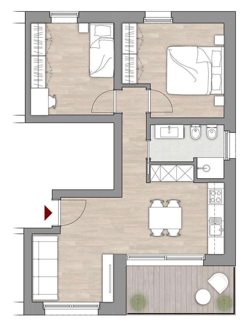 Elegante appartamento 3,5 locali con vista aperta (12)