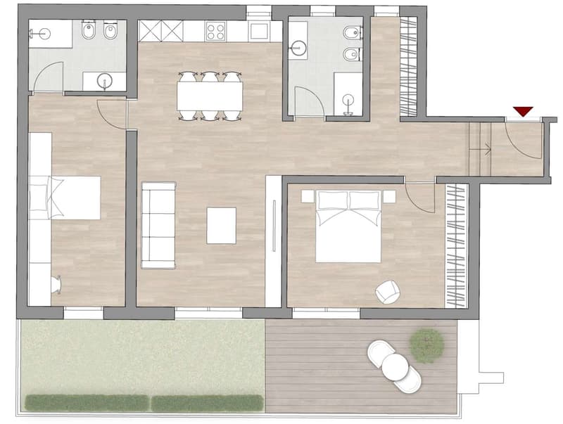 Bel appartement 3,5 pièces dans le verdure (8)
