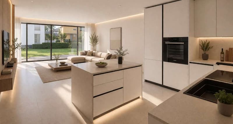 Elegante villetta nuova con giardino in zona residenziale immersa nel (5)