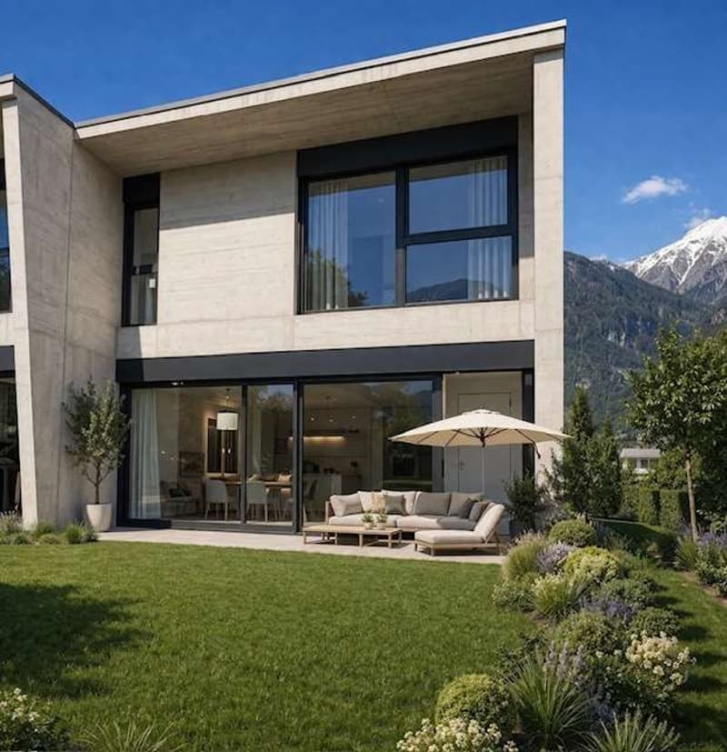 Elegante villetta nuova con giardino in zona residenziale immersa nel (4)