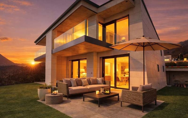Villa moderne neuve construction avec jardin privé (13)