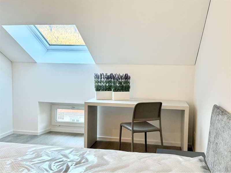 Bellinzona city center, 3 minutes from the station - 3.5 room attic apartment furnished (4)