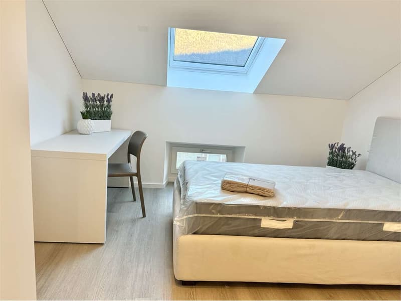 Bellinzona city center, 3 minutes from the station - 3.5 room attic apartment furnished (5)