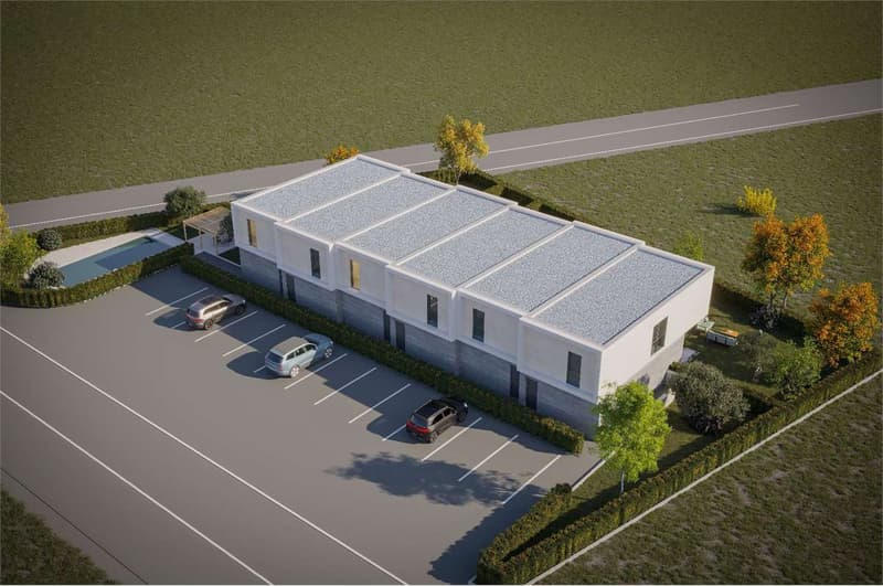 Nuova villetta a schiera con giardino privato e piscina (11)