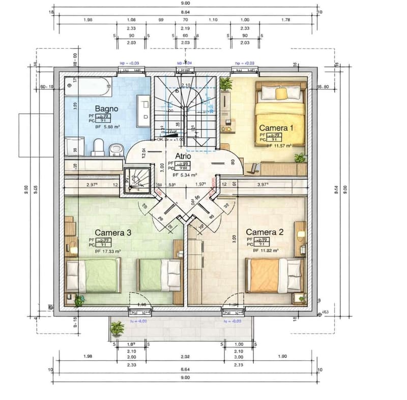 Elegante villetta unifamiliare con ampi spazi e giardino (13)