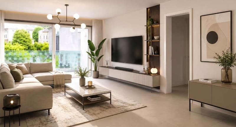 Elegantes zeitgenössisches Appartement nahe bei den Dienstleistungen (2)