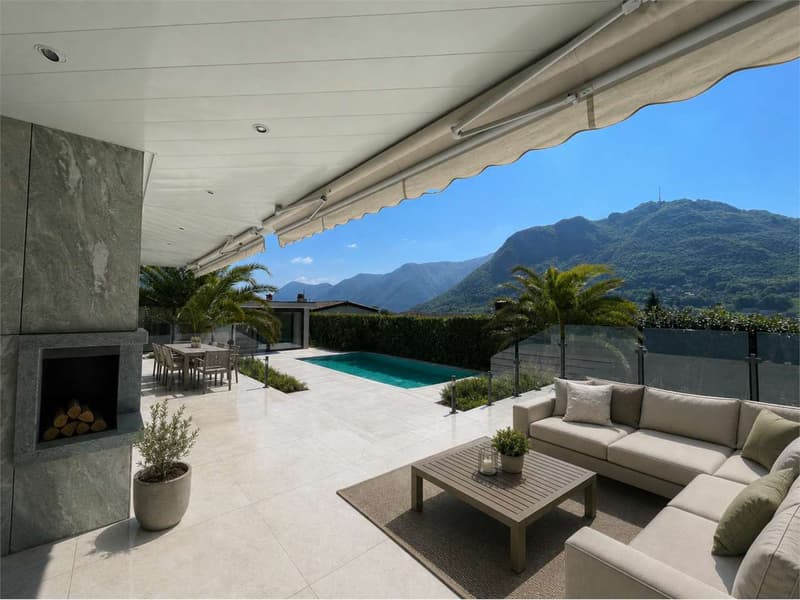 Elegante villa con piscina di fronte alla scuola americana. (2)
