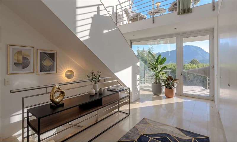 Villa a Lugano con vista panoramica sul lago e sulle montagne. (3)