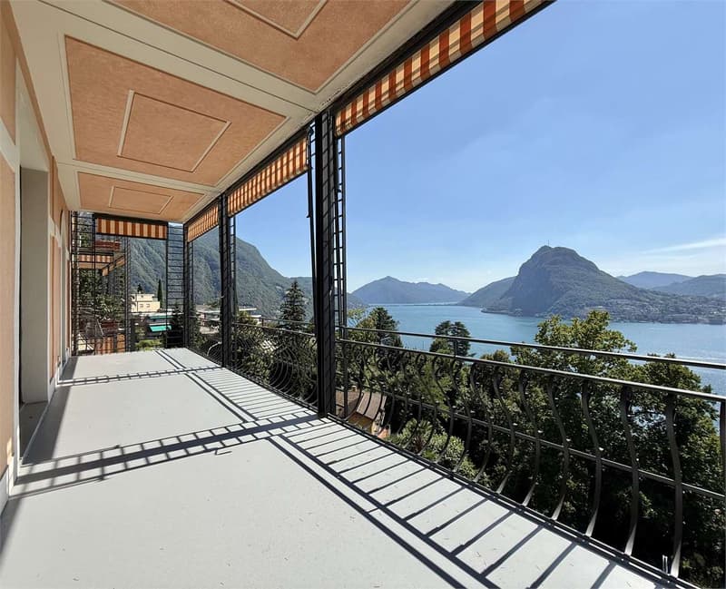 Appartamento di 5,5 locali con vista lago e piscina a Lugano Ruviglian (2)