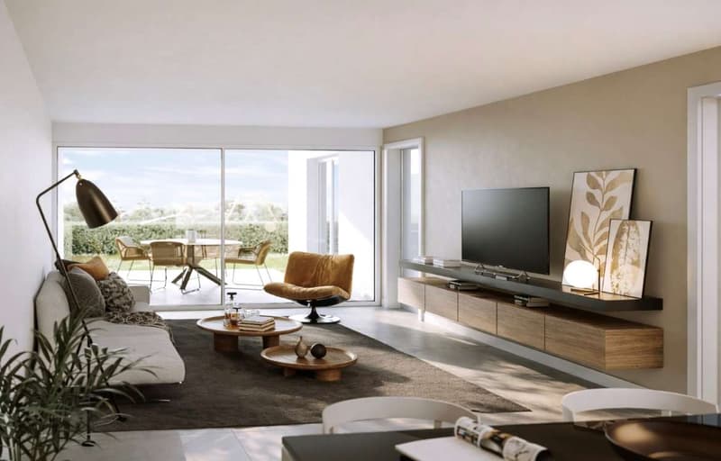 Appartamento moderno con ampio spazio verde privato (2)