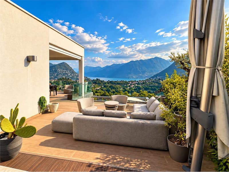 Attico panoramico a Muzzano - Eleganza, privacy e vista (7)