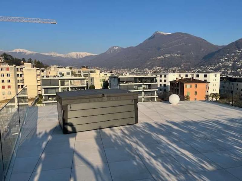 Massagno: attic apartment with roof terrace and open view (7)