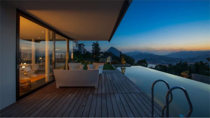 Lugano: moderne Villen mit Pool und Seeblick (4)