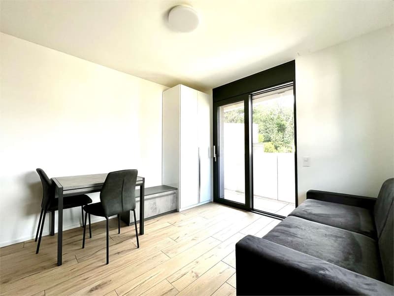 Breganzona: last furnished studio apartment on the ground floor (2)