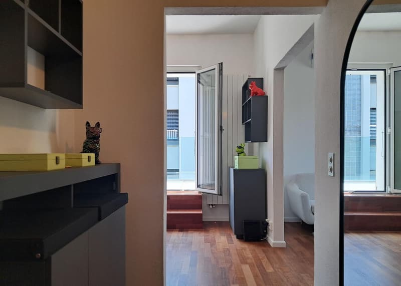 Lugano centro: luminoso attico da 2.5 locali con ampia terrazza e vista aperta (5)