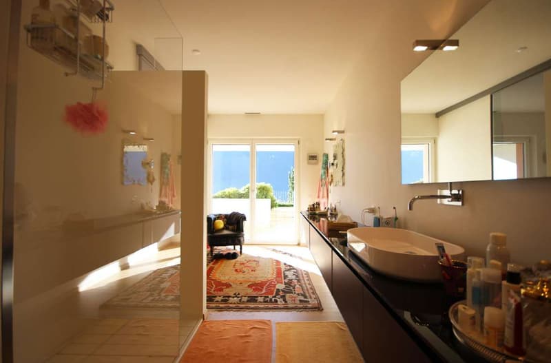 Spazioso appartamento vista lago con giardino in condominio con piscin (9)