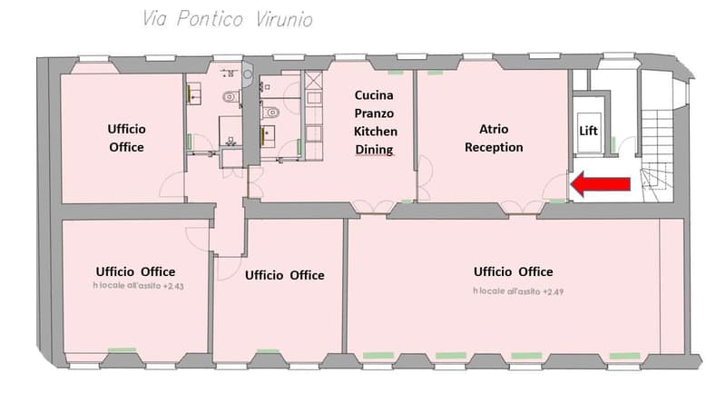 MENDRISIO CENTRO: PRESTIGIOSO UFFICIO AL PALAZZO POLLINI (9)