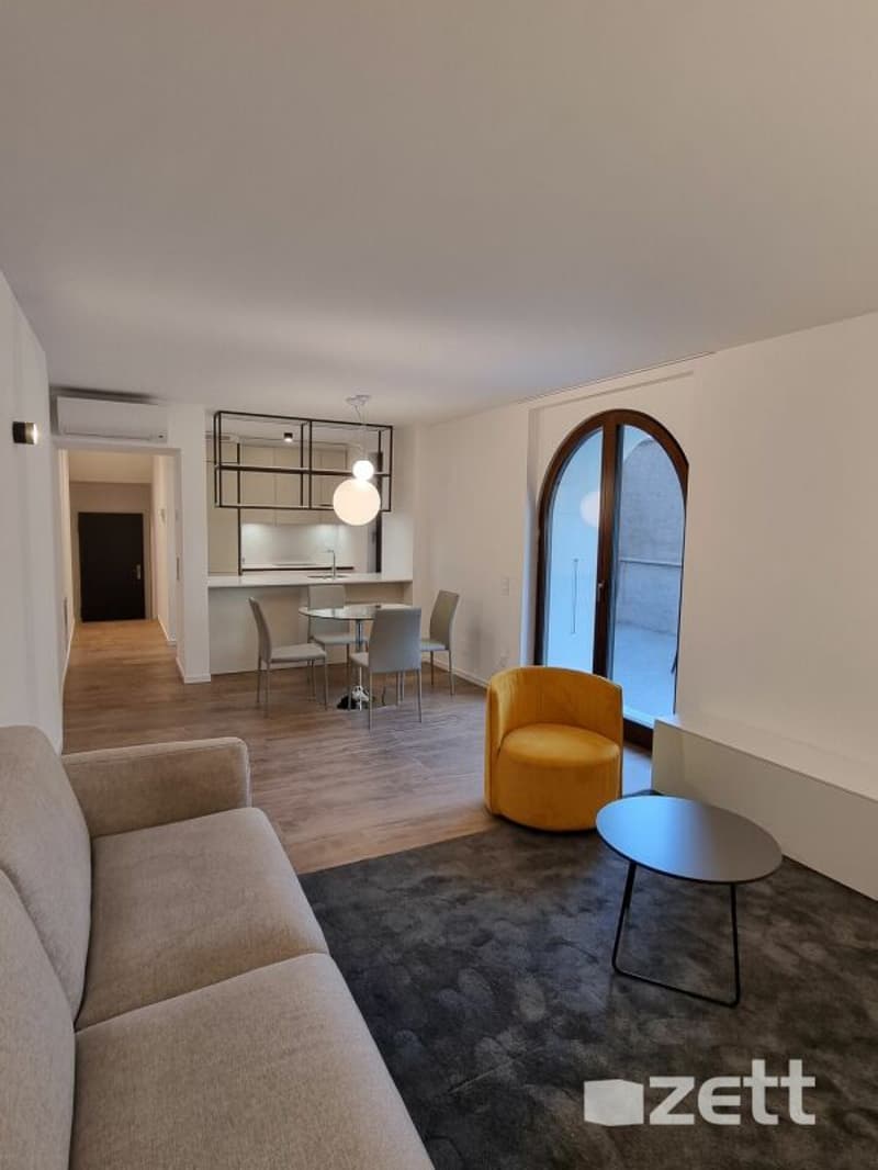 Gravesano - Furnished 2.5-room apartment on the ground floor with private courtyard (1)