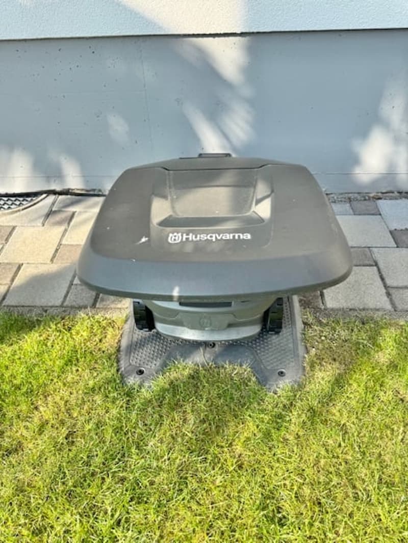 Husqvarna lawn mower on grass
